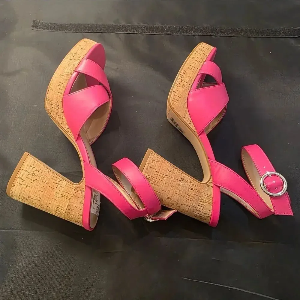 BRAND NEW SODA STRAPPY BLOCK HEEL OPEN TOE WOMENS SANDAL